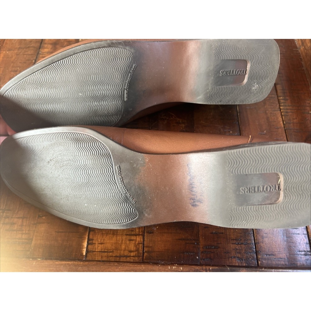 Trotters Brown Joyce Leather Loafers Tassel Slip‎ On Size 9 N - Picture 11 of 12
